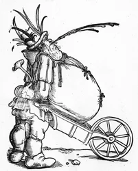 Un hombre gordo y una carretilla, c.1521
